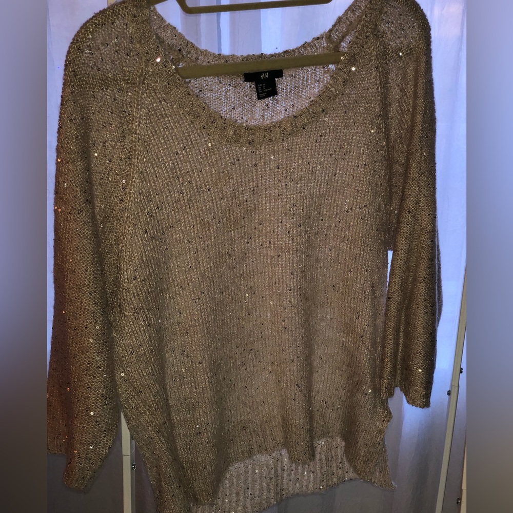 Sequined knit sweater